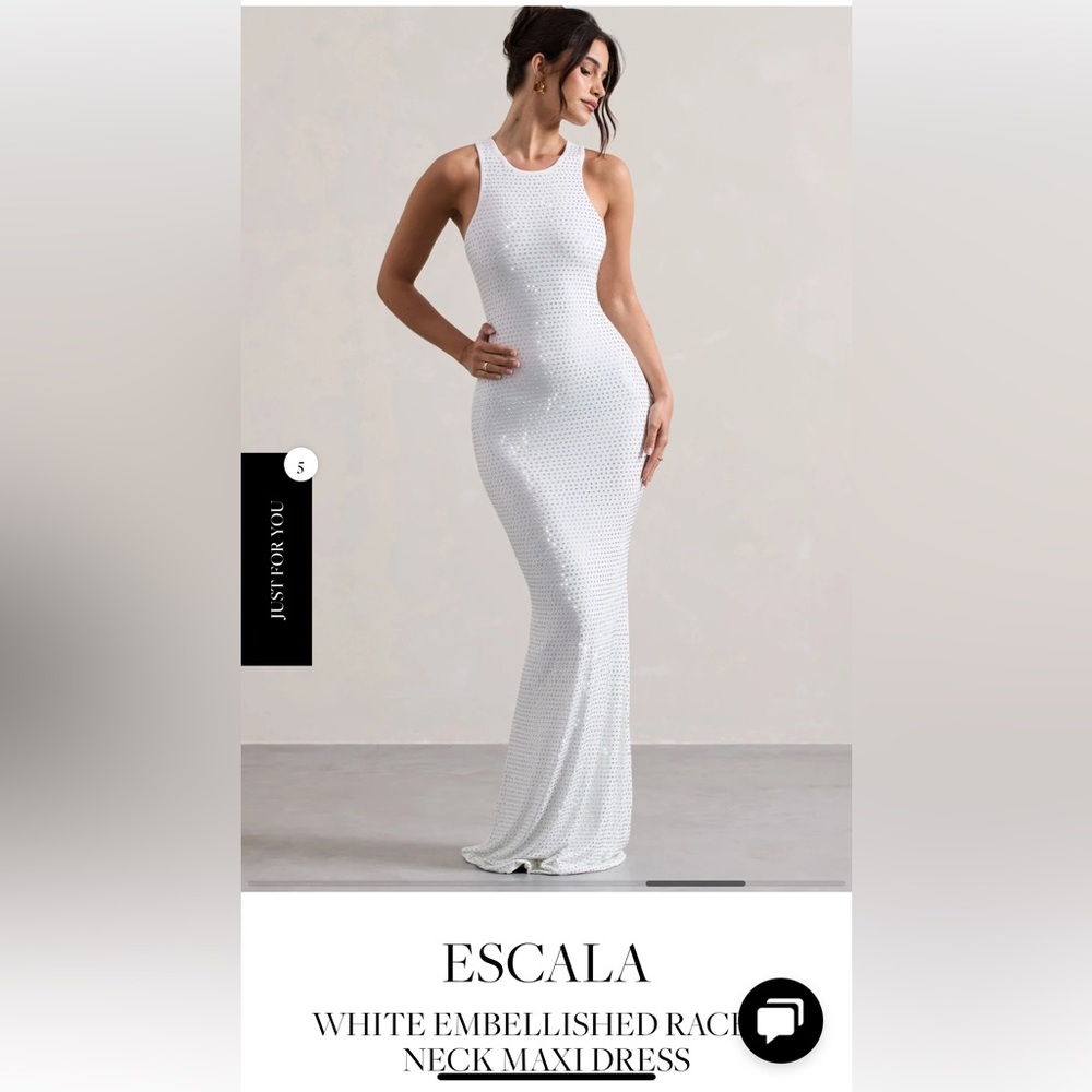 Club L London White Embellished Maxi Dress
New, with tags